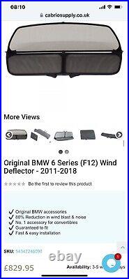 Used Condtn 2011-2018 Genuine Bmw 6 Series M6 F12 Convertible Wind Deflector Used Condtn 2011-2018 Genuine Bmw 6 Series M6 F12 Convertible Wind Deflector