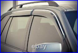 WellVisors For 07-18 BMW X5 CHROME Trim Side Window Visors Rain Guard Deflectors