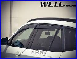 WellVisors For 12-15 BMW X1 BLACK Trim Side Window Visors Rain Guard Deflectors
