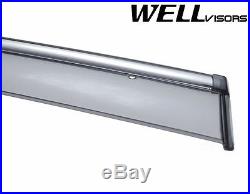 WellVisors Side Window Deflectors Visors With Chrome Trim For 97-03 BMW 5-Series