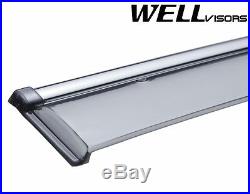 WellVisors Side Window Deflectors Visors With Chrome Trim For 97-03 BMW 5-Series