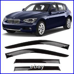 Wide 3,9 In Side Window Visors Sun Rain Guard Deflectors For BMW 1 F20 2011-2019 Wide 3,9 In Side Window Visors Sun Rain Guard Deflectors For BMW 1 F20 2011-2019