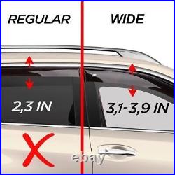 Wide 3,9 In Side Window Visors Sun Rain Guard Deflectors For BMW 1 F20 2011-2019 Wide 3,9 In Side Window Visors Sun Rain Guard Deflectors For BMW 1 F20 2011-2019