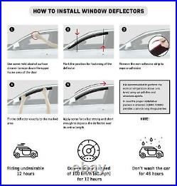 Wide 3,9 In Side Window Visors Sun Rain Guard Deflectors For BMW X3 E83 2003-10