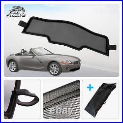 Wind Deflector for BMW Z4 Roadster E85 (2002-2008) with Hook & Loop Black