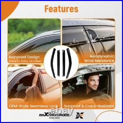 Wind Deflectors Guard Shield Visor for BMW X5 F15 2013-2018 Black Tinted Mount