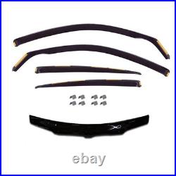 Wind Deflectors & Hood Protector Fits BMW X3 E83 2003-2010 5pcs Combo Set SCOUTT