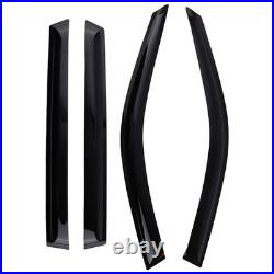 Wind Deflectors Rain Guard Set for BMW X5 F15 2013-2018 Black Tinted Mount 4pcs
