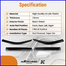 Wind Deflectors Rain Guard Set for BMW X5 F15 2013-2018 Black Tinted Mount 4pcs