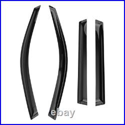 Wind Deflectors Set for BMW X5 E53 1999-2006 Outside Mount Black Tinted 4x