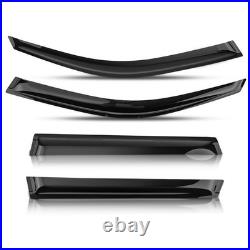 Wind Deflectors Visor Set for BMW X5 E53 1999-2006 Black Tinted Outside Mount