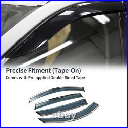 Window Deflectors for BMW X6 2008-2014 Side Window Vent Visors Black 1 Set