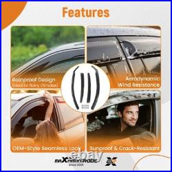 Window Visors Rain Guards for BMW 3 Series 2005-2012 Smoke Tinted 4-Piece Set